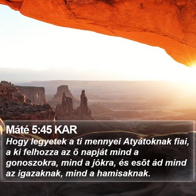 Máté 5:45 KAR Bible Verse Image