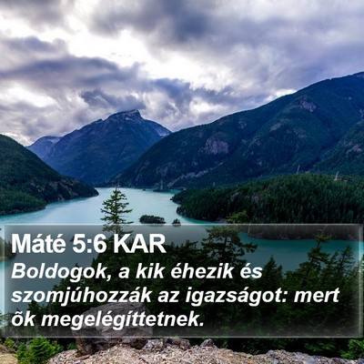 Máté 5:6 KAR Bible Verse Image