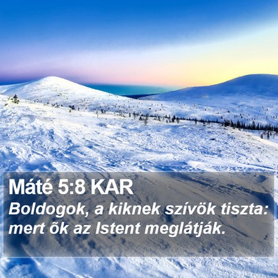Máté 5:8 KAR Bible Verse Image