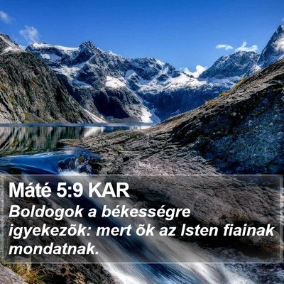 Máté 5:9 KAR Bible Verse Image