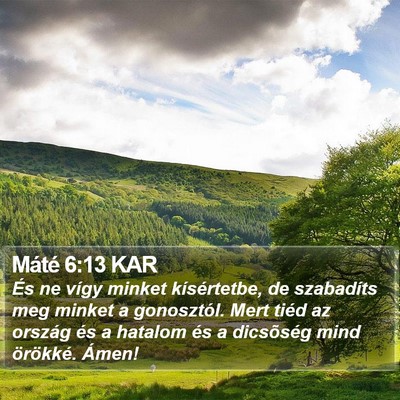 Máté 6:13 KAR Bible Verse Image