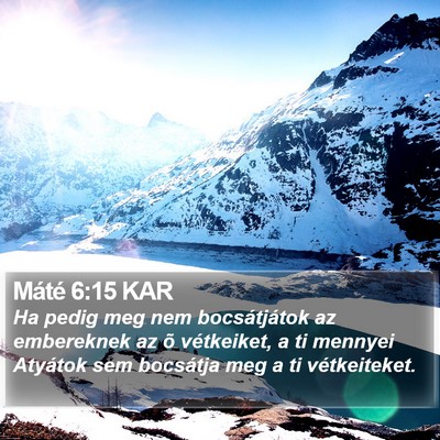 Máté 6:15 KAR Bible Verse Image