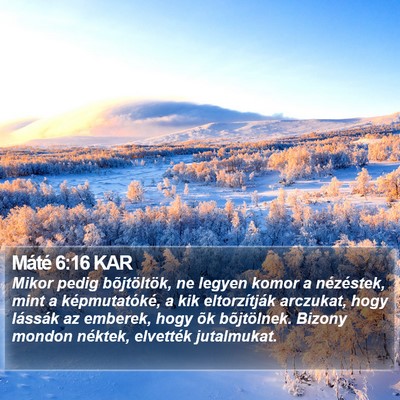 Máté 6:16 KAR Bible Verse Image