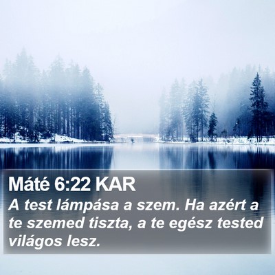 Máté 6:22 KAR Bible Verse Image