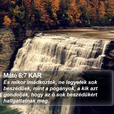 Máté 6:7 KAR Bible Verse Image