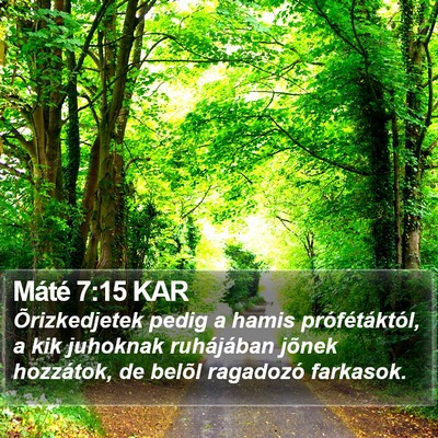Máté 7:15 KAR Bible Verse Image