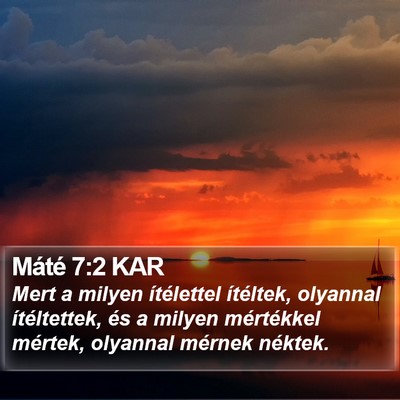 Máté 7:2 KAR Bible Verse Image