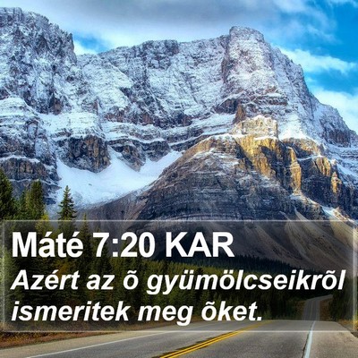 Máté 7:20 KAR Bible Verse Image