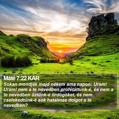 Máté 7:22 KAR Bible Verse Image