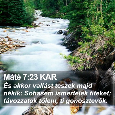 Máté 7:23 KAR Bible Verse Image