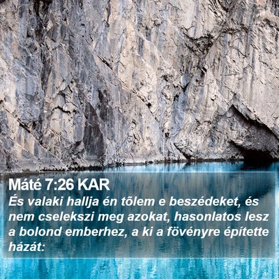 Máté 7:26 KAR Bible Verse Image