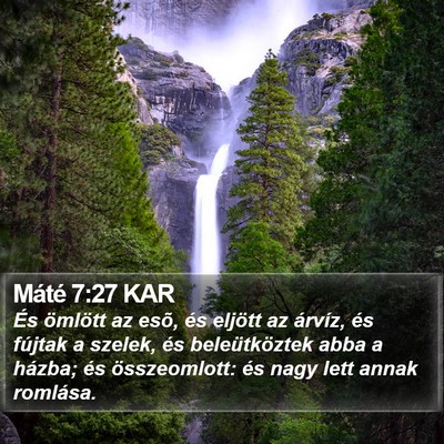 Máté 7:27 KAR Bible Verse Image