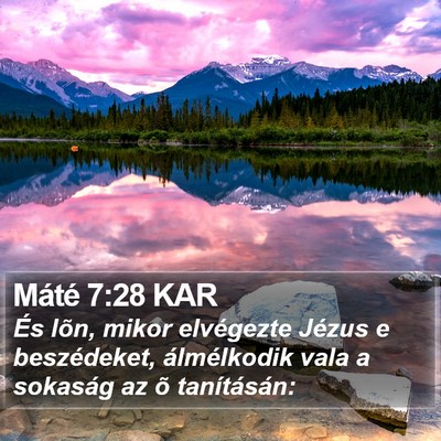 Máté 7:28 KAR Bible Verse Image