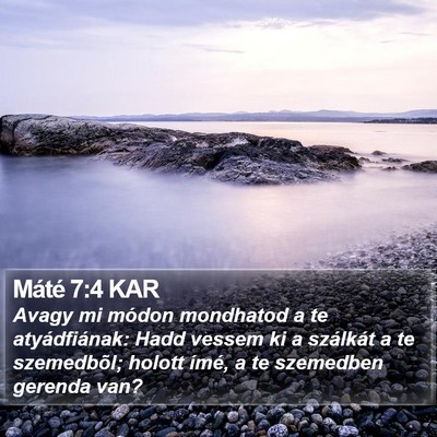 Máté 7:4 KAR Bible Verse Image