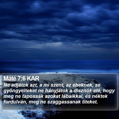 Máté 7:6 KAR Bible Verse Image