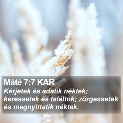 Máté 7:7 KAR Bible Verse Image