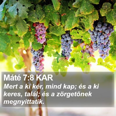 Máté 7:8 KAR Bible Verse Image