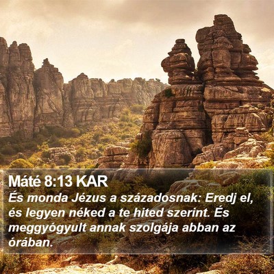 Máté 8:13 KAR Bible Verse Image