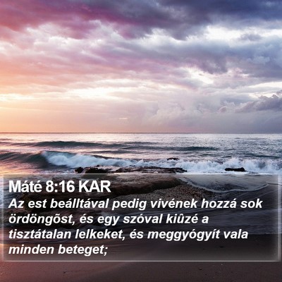 Máté 8:16 KAR Bible Verse Image
