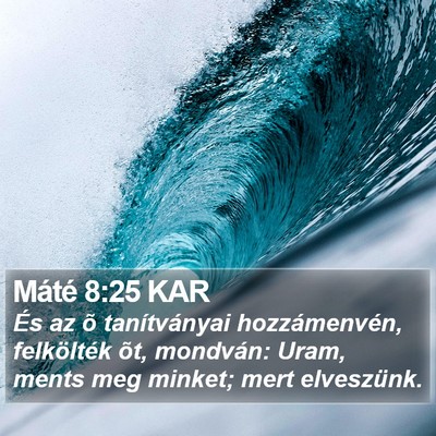 Máté 8:25 KAR Bible Verse Image