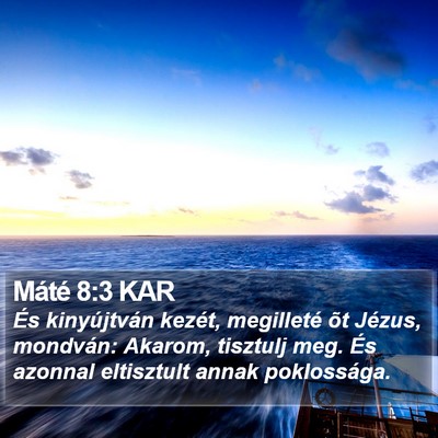 Máté 8:3 KAR Bible Verse Image