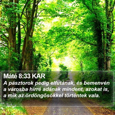 Máté 8:33 KAR Bible Verse Image