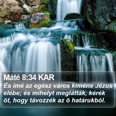 Máté 8:34 KAR Bible Verse Image