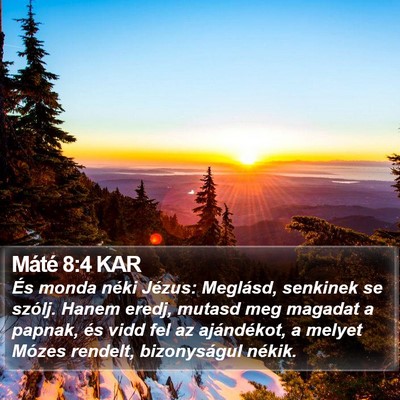 Máté 8:4 KAR Bible Verse Image