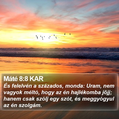 Máté 8:8 KAR Bible Verse Image