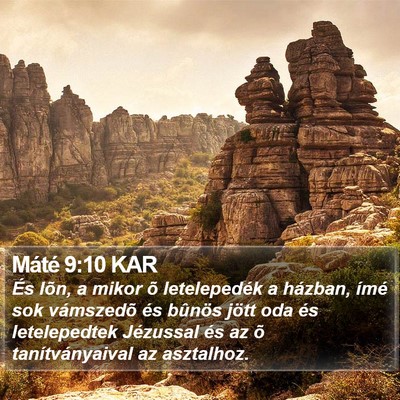 Máté 9:10 KAR Bible Verse Image