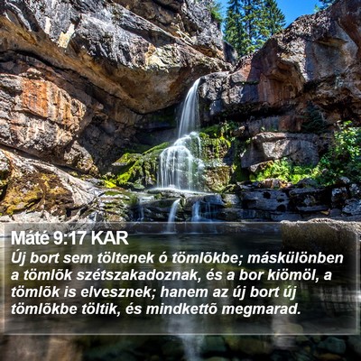 Máté 9:17 KAR Bible Verse Image