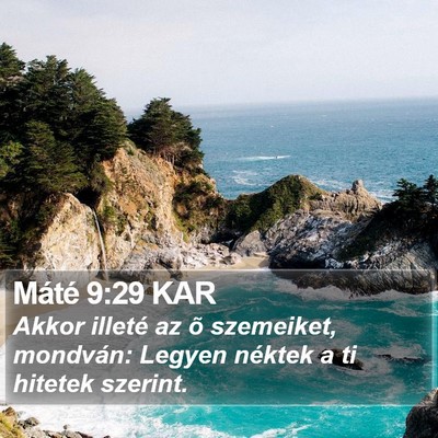Máté 9:29 KAR Bible Verse Image