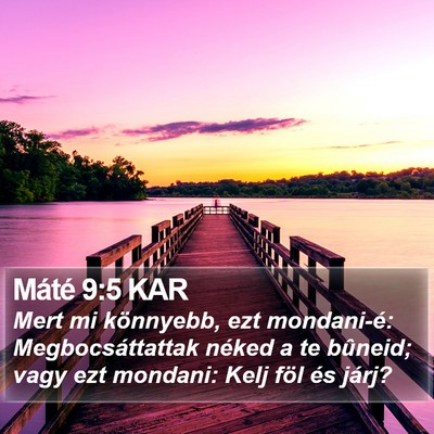 Máté 9:5 KAR Bible Verse Image
