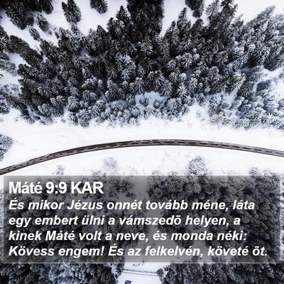 Máté 9:9 KAR Bible Verse Image