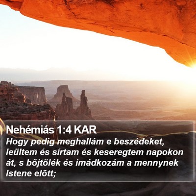 Nehémiás 1:4 KAR Bible Verse Image