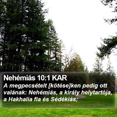 Nehémiás 10:1 KAR Bible Verse Image