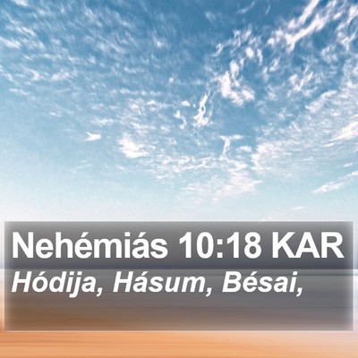 Nehémiás 10:18 KAR Bible Verse Image