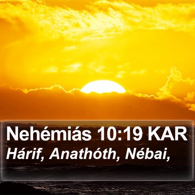 Nehémiás 10:19 KAR Bible Verse Image
