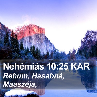 Nehémiás 10:25 KAR Bible Verse Image