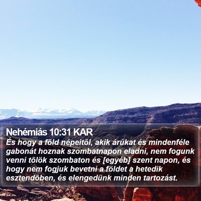 Nehémiás 10:31 KAR Bible Verse Image