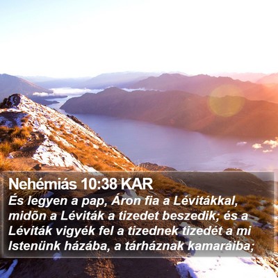 Nehémiás 10:38 KAR Bible Verse Image