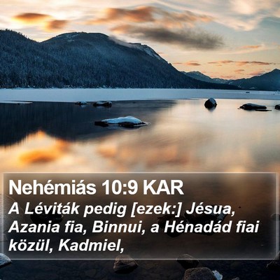 Nehémiás 10:9 KAR Bible Verse Image
