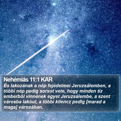 Nehémiás 11:1 KAR Bible Verse Image