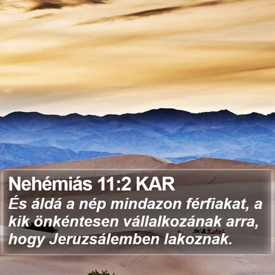 Nehémiás 11:2 KAR Bible Verse Image