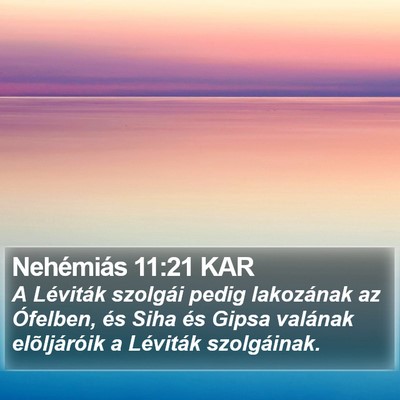 Nehémiás 11:21 KAR Bible Verse Image