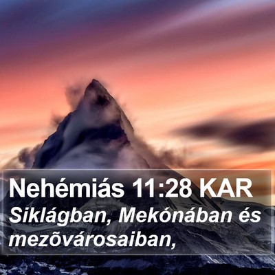 Nehémiás 11:28 KAR Bible Verse Image