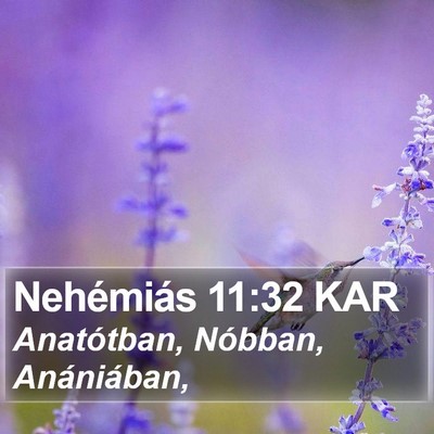Nehémiás 11:32 KAR Bible Verse Image