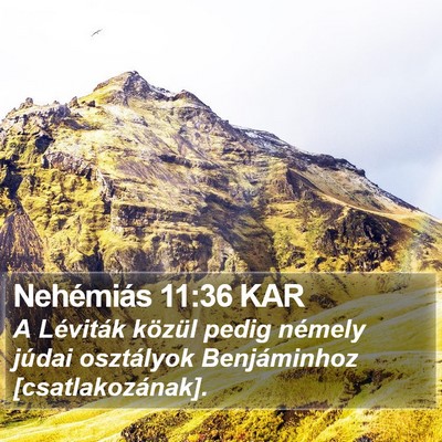 Nehémiás 11:36 KAR Bible Verse Image