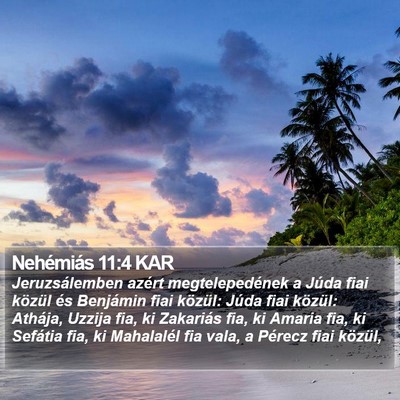 Nehémiás 11:4 KAR Bible Verse Image