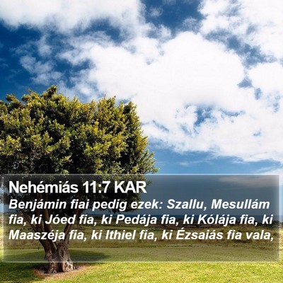 Nehémiás 11:7 KAR Bible Verse Image